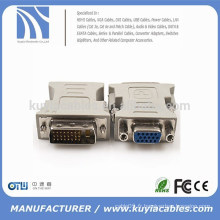 Plaque plaquée or / nickelé haute qualité DVI vers adaptateur VGA DVI Adaptateur femelle mâle vers VGA